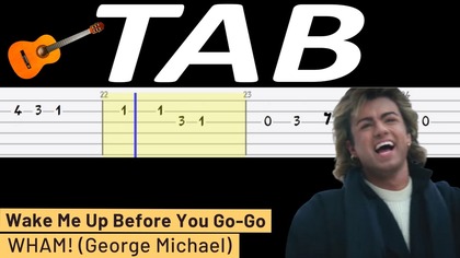  Wake me up before you Go-Go (Wham!) - melodia TAB (gitara)  NUTY W OPISIE 