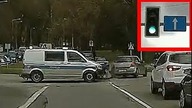 Zderzenie policyjnego radiowozu i suzuki w Gorzowie