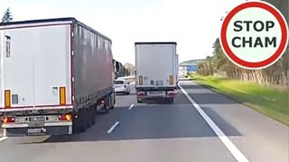 Szeryf w Skodzie wyhamowuje ciężarówki na A4 #1817 Wasze Filmy