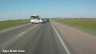 Car Obliterated in Crash with School Bus
