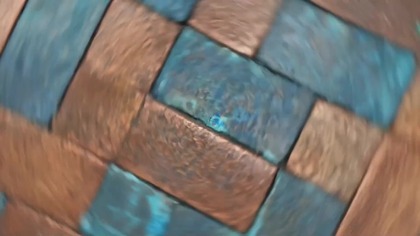 Ręcznie robione płytki miedziane z naturalną patyną