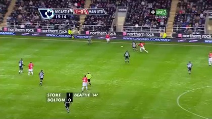 Premier League sezon 2008/2009 Newcastle Utd 1-1 Man Utd Rooney