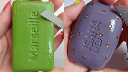 Soap Carving ASMR Relaxing Sounds no talking Satisfying ASMR Video #soapcarving #soapcuttingvideo