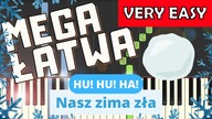  Hu hu ha Nasza zima zła - Piano Tutorial (MEGA ŁATWA wersja)  NUTY W OPISIE 