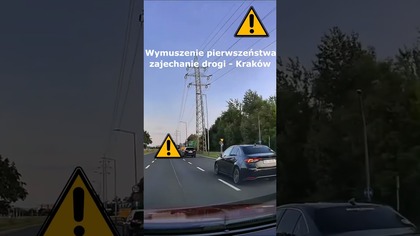 Wymuszenie pierwszeństwa, zajechanie drogi - Kraków #shorts #rikordwidjo