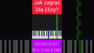Jak zagrać Dla Elizy na pianinie bądź keyboardzie  #shorts #pianino #keyboard #nuty #nutyoddarka