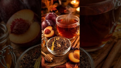 Jesienny honeybush ze śliwką  Miód, cynamon i świeże owoce