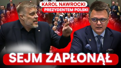 OWACJA W SEJMIE DLA NAWROCKIEGO.  OKRZYKI I NAWOŁYWANIE DO DYMISJI TUSKA ZDRADA STANU