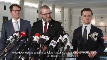 Grzegorz Braun - Rekordowy deficyt budżetu państwa na koniec rząd&oacute;w PiS! (30.10.2023)