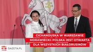 Morawiecki dał Cichanouskiej klucze do Domu Białoruskiego w Warszawie.