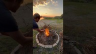 Ognisko nad jeziorem - rowerowy wyjazd