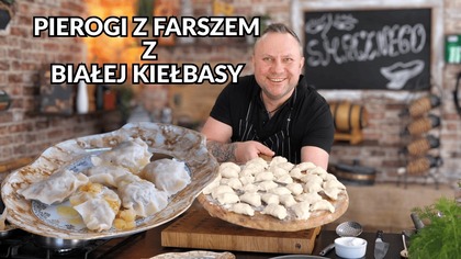 Pierogi z białą kiełbasą i złotą cebulką  petarda smaku! / Oddaszfartucha