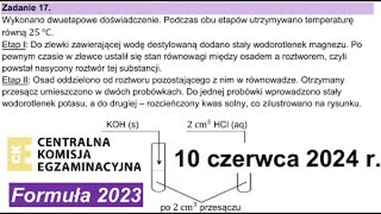 Wykonano dwuetapowe doświadczenie.... ZADANIE 17 CKE 2024 CZERWIEC | MATURA Z CHEMII | CHEMIA