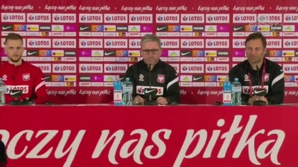 Konferencja reprezentacji Polski przed meczem z Ukrainą (10. 11. 2020)