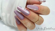 Winter nails art tutorial step by step