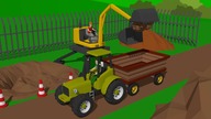 #Excavator and Cyclop Loader and Truck - planting flowers | Street vehicles for Kids - Maszyny