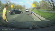 Zderzenie motocyklisty z jeleniem we Wrocławiu