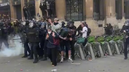 Inżynierowie i doktorzy Donalda Tuska kt&oacute;ry chciał importować do Polski bawią się grzecznie na ulicach Francji