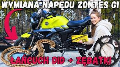 Wymiana napędu w motocyklu | Zontes G1 | Łańcuch DID VX3 + zębatki #motocykl #zontes #motovlog