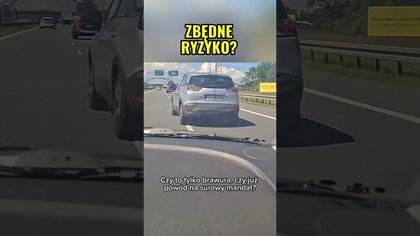  Zajeżdżanie drogi przy dużej prędkości! Brawura czy proszenie się o mandat? #polscykierowcy