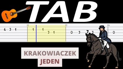  Krakowiaczek jeden - melodia TAB (gitara)  TABY I NUTY W OPISIE 