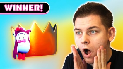 MOJE REAKCJE NA WYGRANĄ W FALL GUYS!