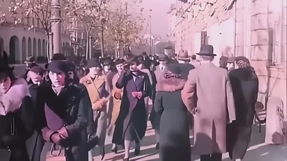 Warsaw 1930s in Color, Pre-War City Life [60fps, Remastered + Sound].