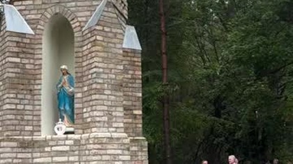Prezidentas Gitanas Nausėda Dieveniškėse.  Prezydent Gitanas Nausėda w Dziewieniszkach