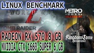 Nvidia 1660 Super vs Radeon Rx570 Linux Benchmark - Tomb Raider 2013,Metro 2033 , World War Z - NDI