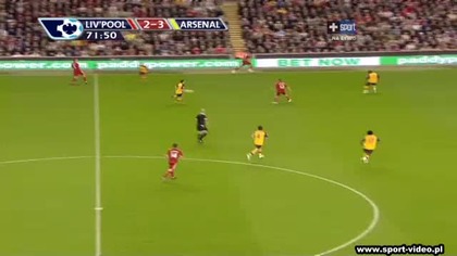 Premier League sezon 2008/2009 Liverpool-Arsenal 3-3 Torres