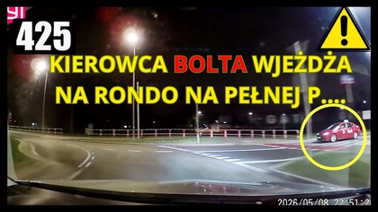 Wjazd na pełnej na rondo