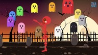 Colors for kids with Halloween Skeleton