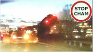 Wypadek na Al.  Jerozolimskich w Warszawie - samochód spadł z nasypu #1345 Wasze Filmy