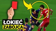 ŁOKIEĆ na CZERWONĄ KARTKĘ w Barcelonie... Brutalny FAUL