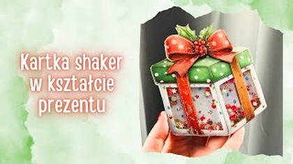 Prezent shaker, czyli kartka z arkusza z Tosiakowego Kalendarza Adwentowego Digi 2025