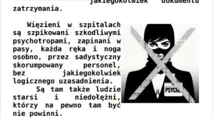 protest przeciwko psychiatrycznemu terrowi przed sejmem