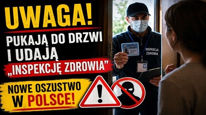 UWAGA! Pukają do drzwi i udają Inspekcję zdrowia.  Nowe oszustwo w Polsce!