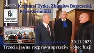 Wywiad z inż.  Krzysztofem Tytko i mecenasem Zbigniewem Baszczeskim w korytarzu sądowym