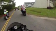 Wypadek na motocyklu (musiało boleć)