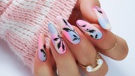 abstract spring leaves / Gabrielle Nails Charbonne