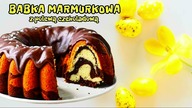 BABKA MARMURKOWA Z POLEWĄ CZEKOLADOWĄ - bardzo efektowna i dekoracyjna - idealna na WIELKANOC  