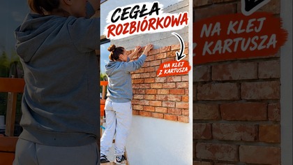Cegła rozbiórkowa na elewacji i to na klej z kartusza!  #cegła #elewacja #klejzkartusza #remont