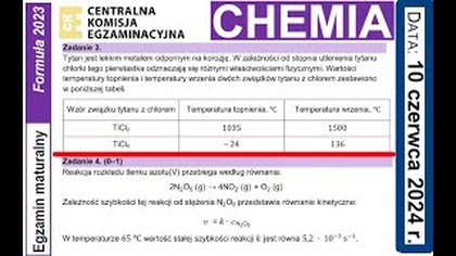 Zadanie 3 i Zadanie 4 CKE 2024 Czerwiec | Kryształy i Szybkość reakcji.