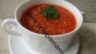 Przepis babci na Zupę Pomidorową.  Babcina zupa pomidorowa z ryżem - z przecieru pomidorowego