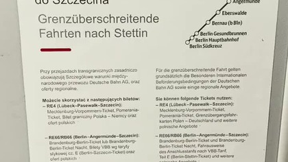 Podróże Transgraniczne Polska - Niemcy Polregio i Deutsche Bahn- nie takie proste- kłopoty z biletem