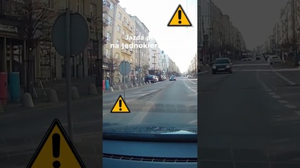 Jazda pod prąd na jednokierunkowej #shorts #rikordwidjo