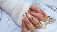 nude gold animal prints nails art / NTN PREMIUM
