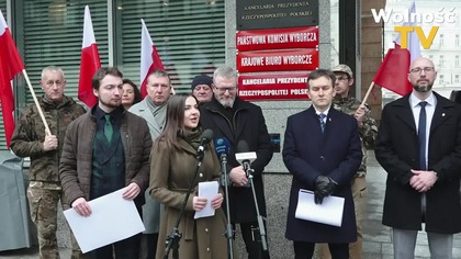 GRZEGORZ BRAUN ZEBRAŁ WYMAGANE 100 TYS.  PODPISÓW! KONFERENCJA POD SIEDZIBĄ PKW!