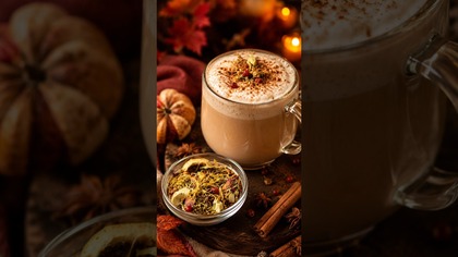 Jesienny rooibos z mleczną pianką  Rozgrzewający napój jak deser
