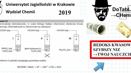 SZYBSZY REDOKS OD TWOJEGO NAUCZYCIELA WCIĄGAM BANKNOTEM Xd.  ZADANIE 23 UJ 2019.  #Chemia